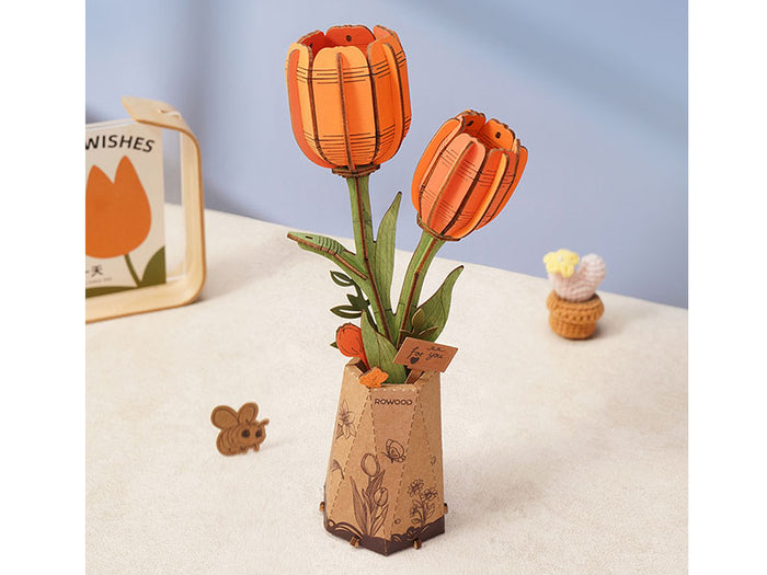 Achat Maquette fleur miniature - Tulipe Orange (Orange Tulip) - Rowood