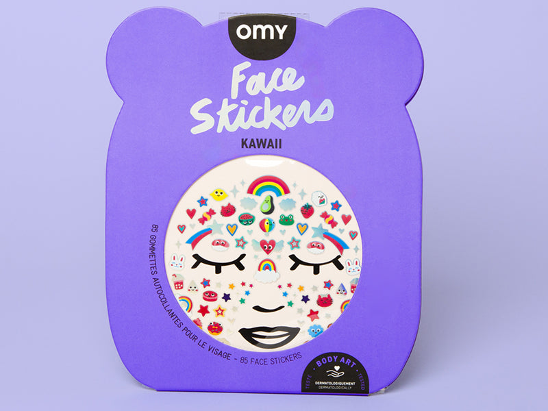 Achat Stickers de visage kawaii - OMY | 85 gommettes autocollantes