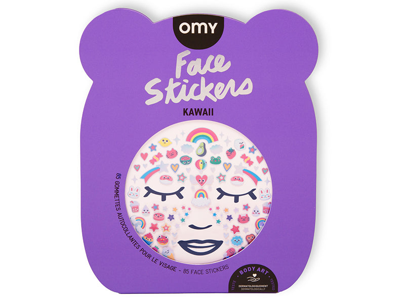 Achat Stickers de visage kawaii - OMY | 85 gommettes autocollantes