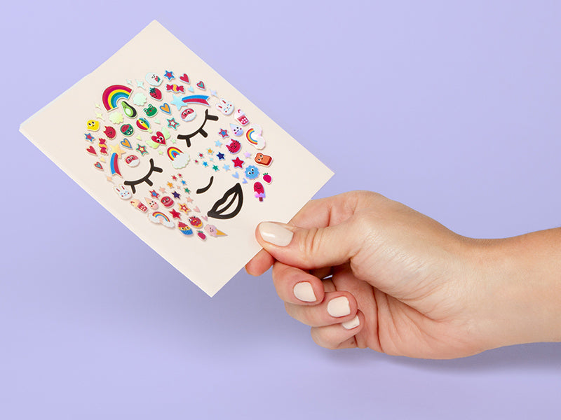 achat Stickers de visage kawaii - OMY | 85 gommettes autocollantes