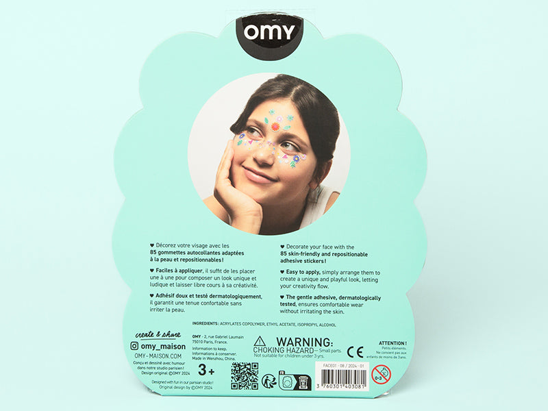 achat Stickers de visage - Flowers - OMY