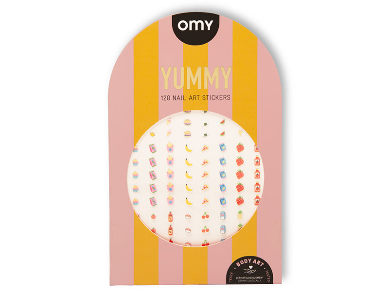Achat Stickers Nail art Yummy - Set de 120 stickers ongles OMY
