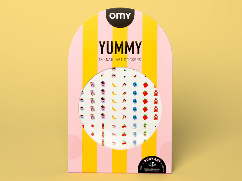 achat Stickers Nail art Yummy - Set de 120 stickers ongles OMY