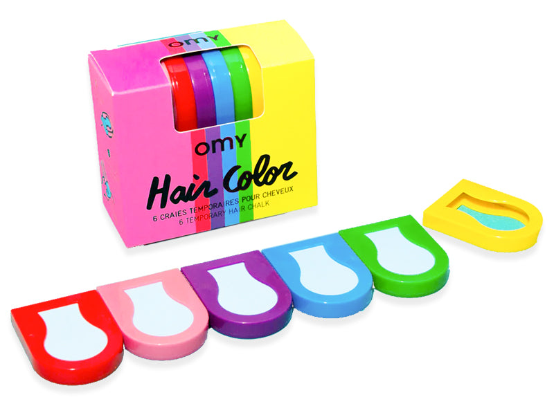 achat Craies de cheveux temporaires 6 couleurs - OMY