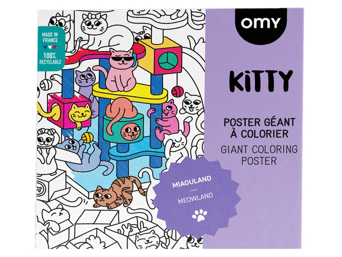 Achat Poster géant à colorier - KITTY - OMY