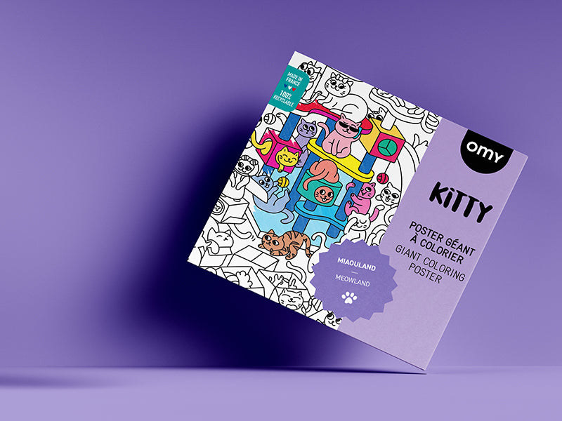 achat Poster géant à colorier - KITTY - OMY