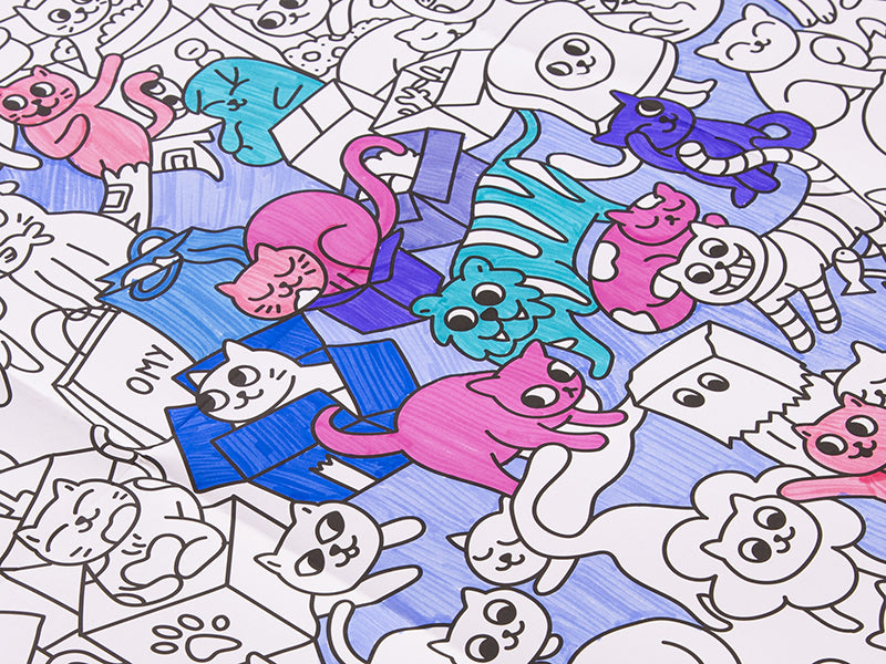 achat Poster géant à colorier - KITTY - OMY