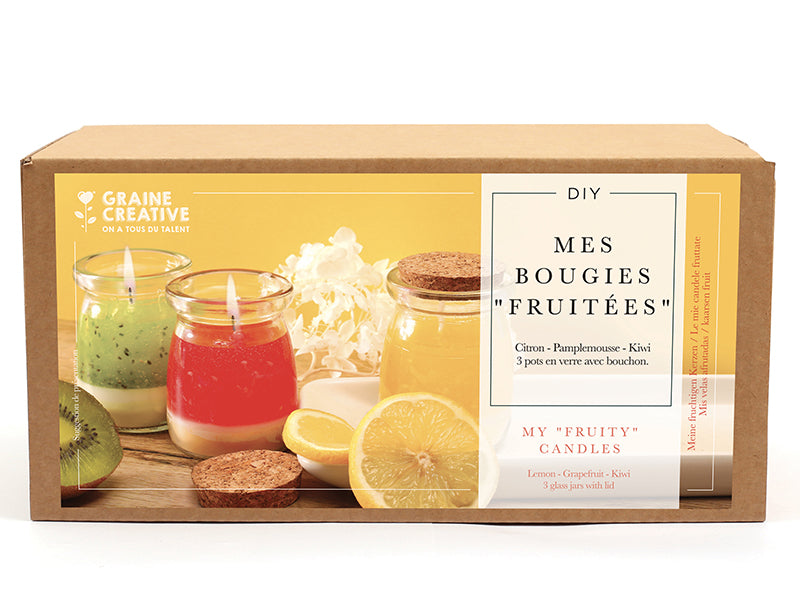 achat Coffret kit DIY bougies fruitées 3 designs Graine Creative