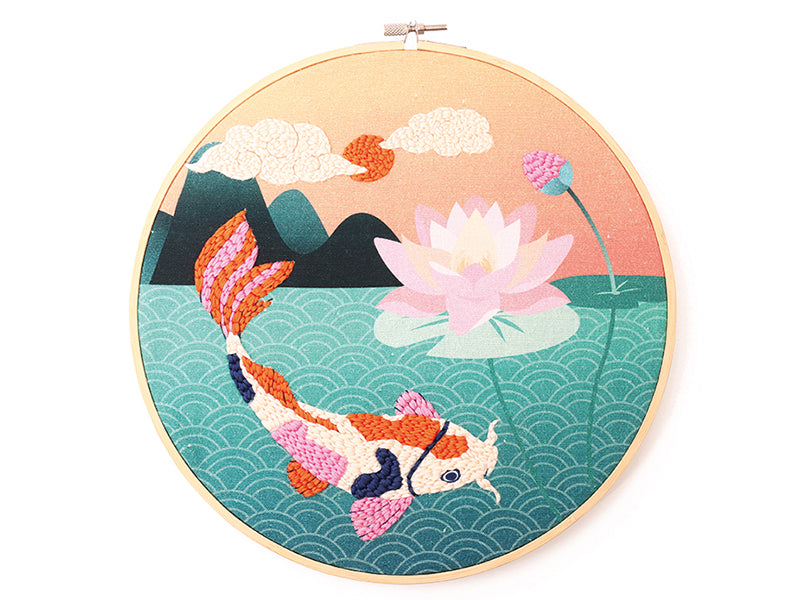 Achat Kit punch needle carpe koi - 420327 - Graine Creative