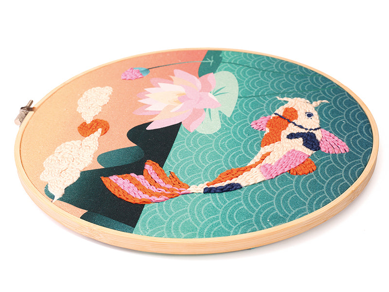 achat Kit punch needle carpe koi - 420327 - Graine Creative