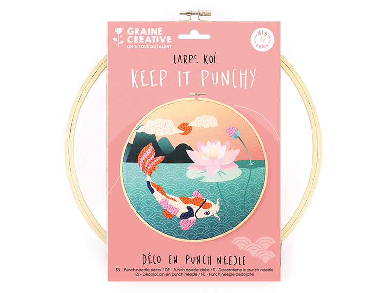 Achat Kit punch needle carpe koi - 420327 - Graine Creative