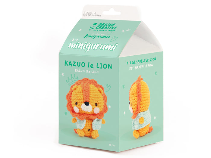 Achat Kit Minigurumi - Kazuo le lion 10 cm - Graine Créative