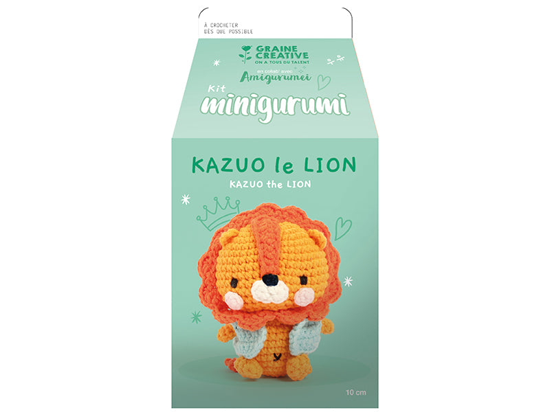 achat Kit Minigurumi - Kazuo le lion 10 cm - Graine Créative