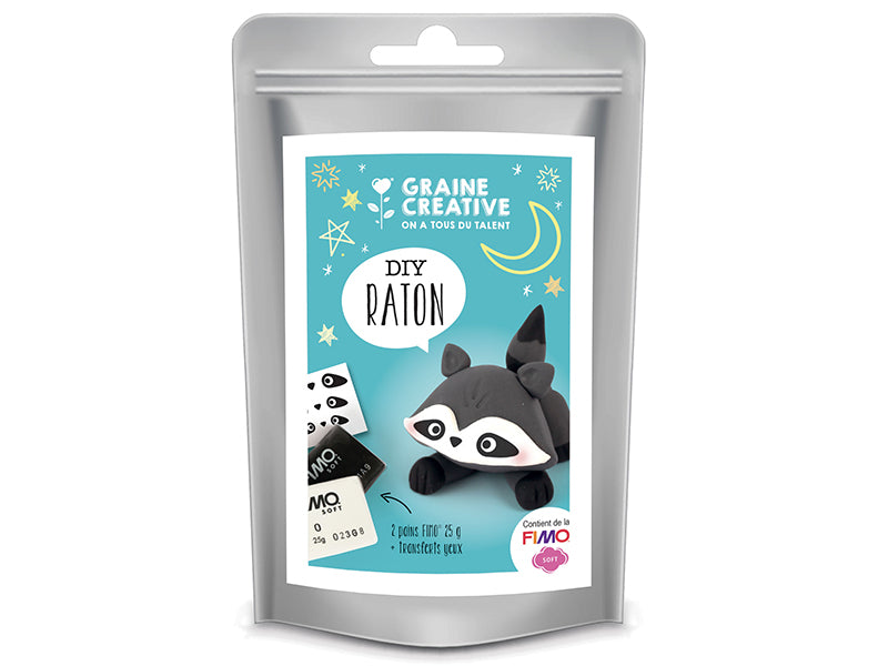 Achat Kit fimo Raton laveur par Graine Créative