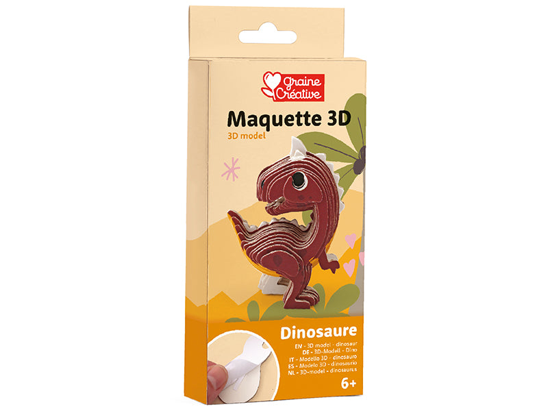 Achat Maquette 3D en carton adhésif dinosaure à assembler