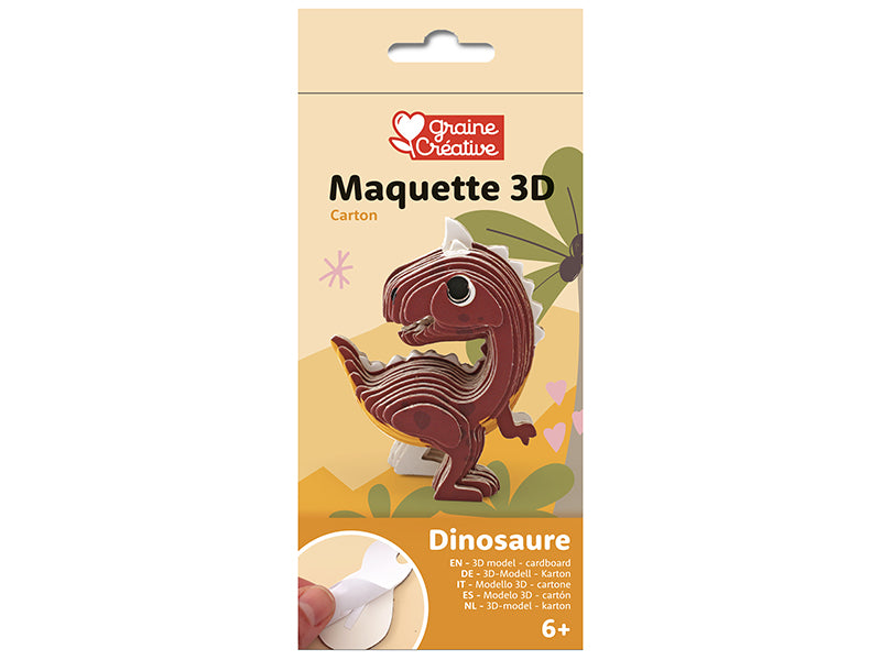 achat Maquette 3D en carton adhésif dinosaure à assembler