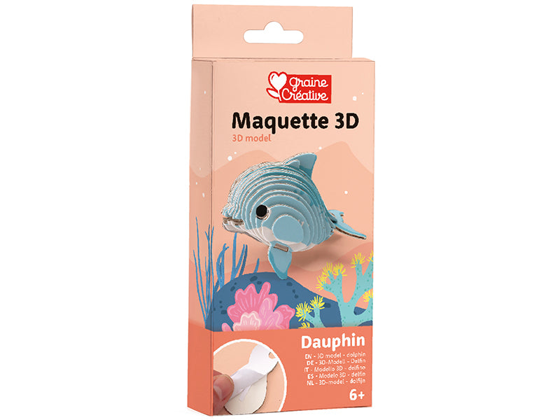 Achat Maquette en bois 3D Dauphin à assembler sans colle - Graine créative