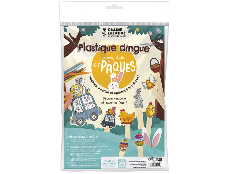 Achat Kit plastique dingue 8 décorations de pâques pour enfants