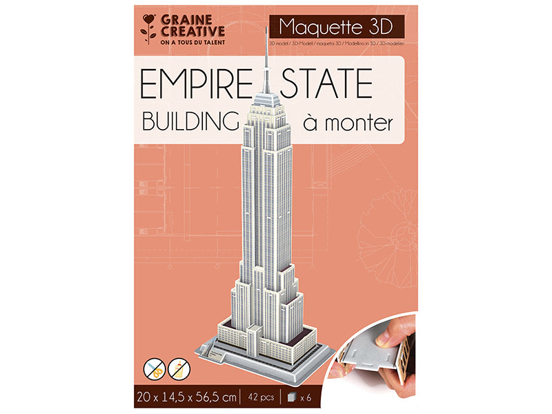 achat Maquette 3D Empire State Building en mousse à construire