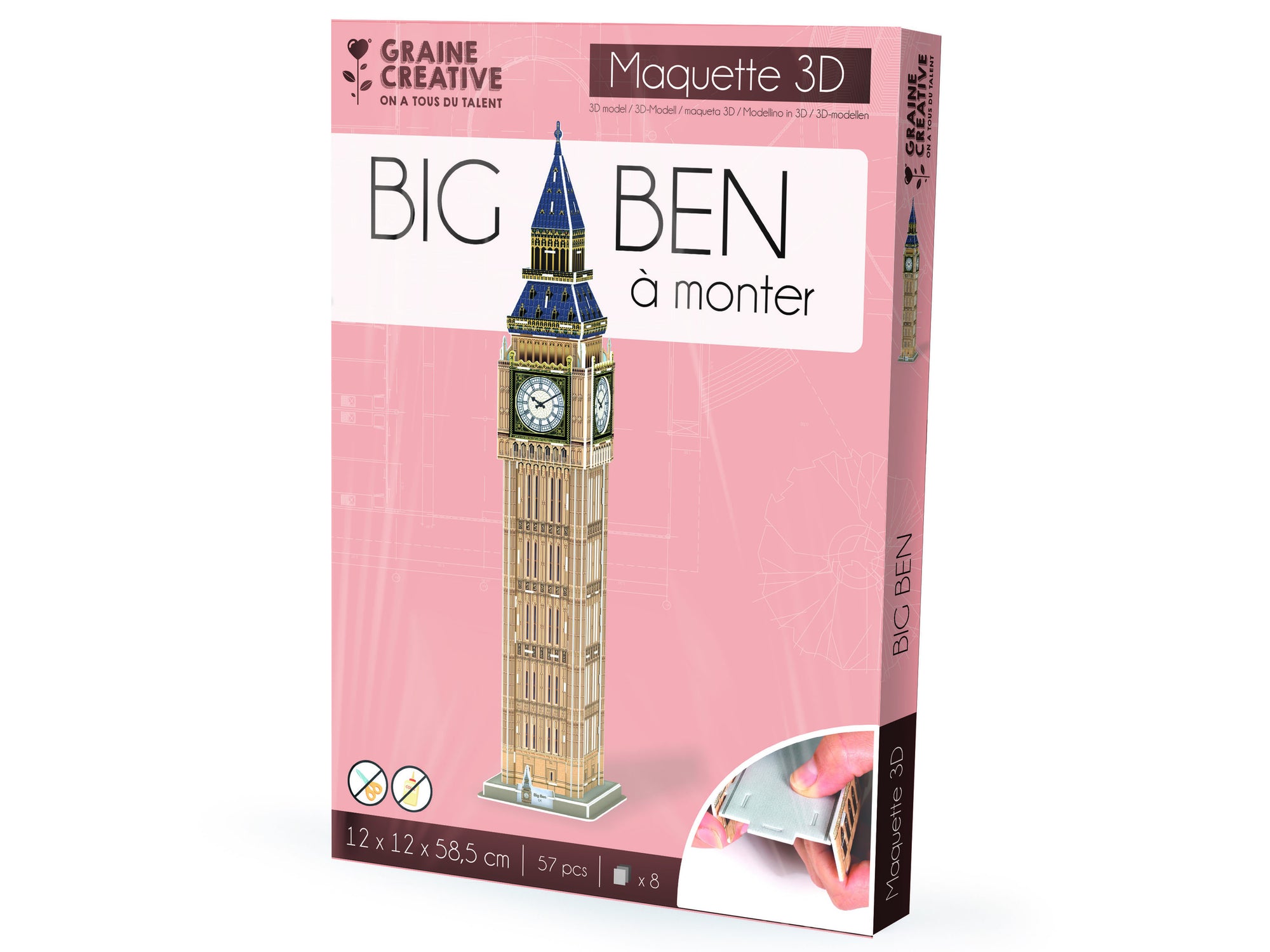 Achat Graine creative puzzle maquette big ben 57 pièces