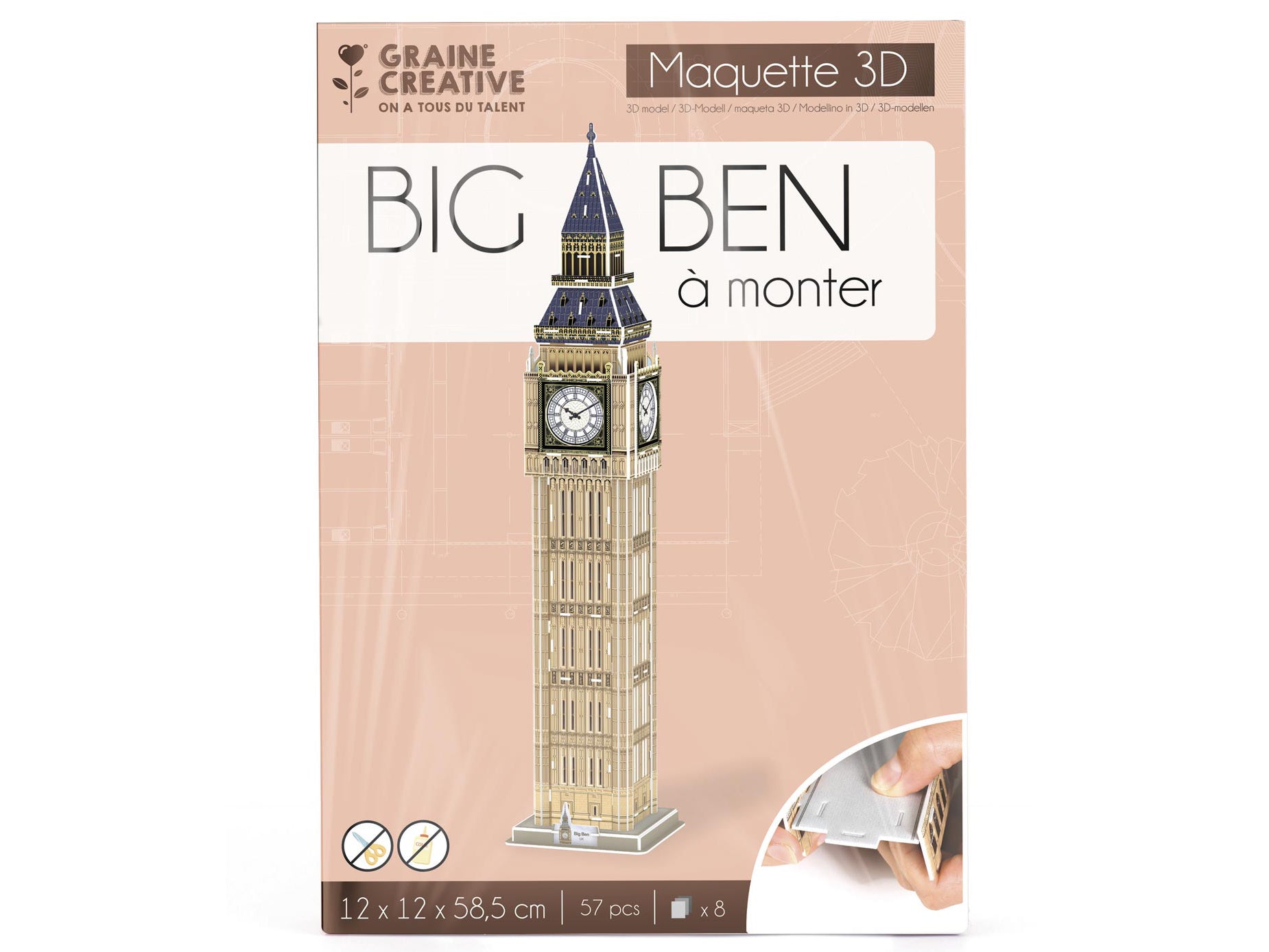 Achat Graine creative puzzle maquette big ben 57 pièces