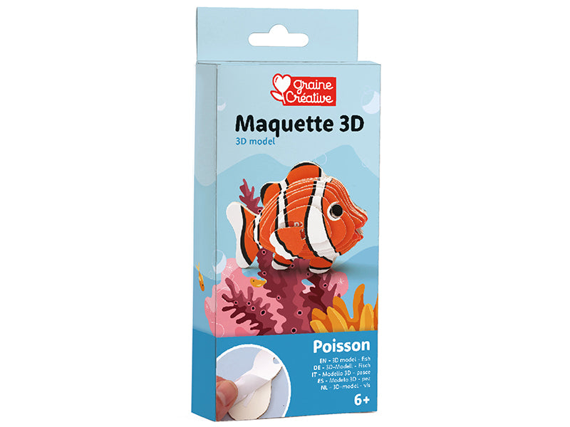 Achat Maquette en bois 3D poisson - Graine créative