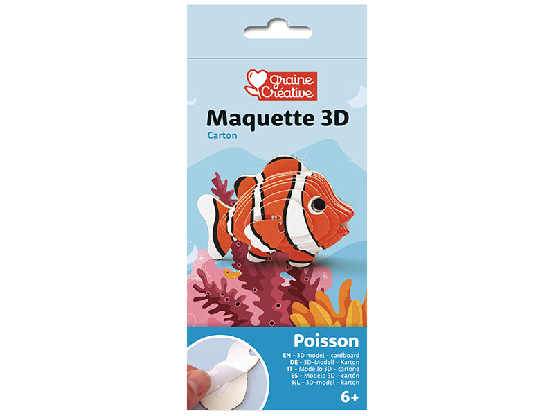 achat Maquette en bois 3D poisson - Graine créative