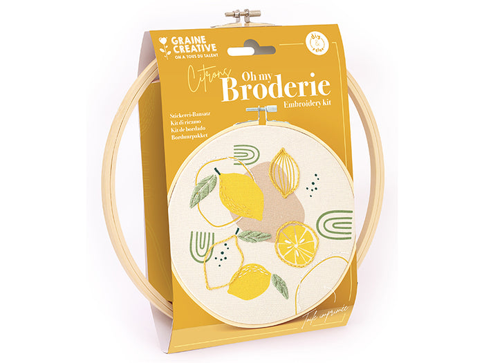 Achat Kit broderie partielle - Citron
