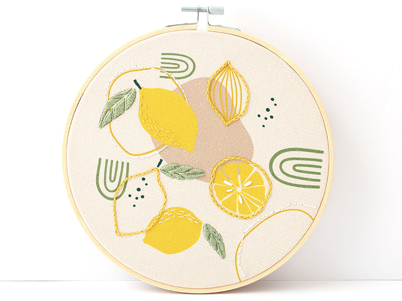 achat Kit broderie Graine Créative citron - Tambour 20cm