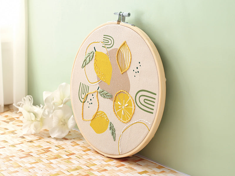 achat Kit broderie Graine Créative citron - Tambour 20cm