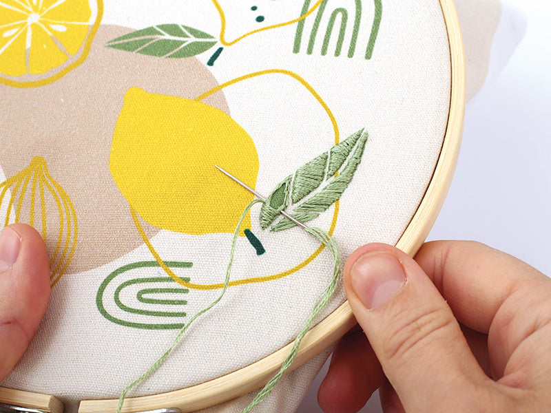 achat Kit broderie Graine Créative citron - Tambour 20cm