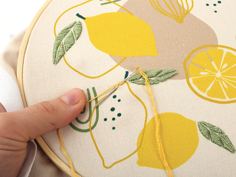 achat Kit broderie Graine Créative citron - Tambour 20cm