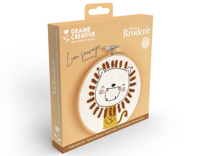 Achat Kit de broderie partielle - Lion (Débutants)