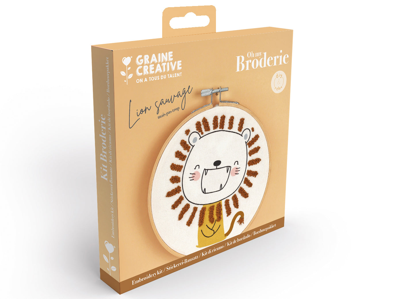 Kit de broderie partielle lion - Pour débutants Default Title