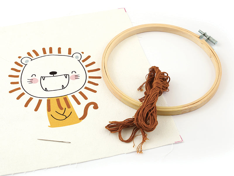 achat Kit de broderie partielle lion - Pour débutants