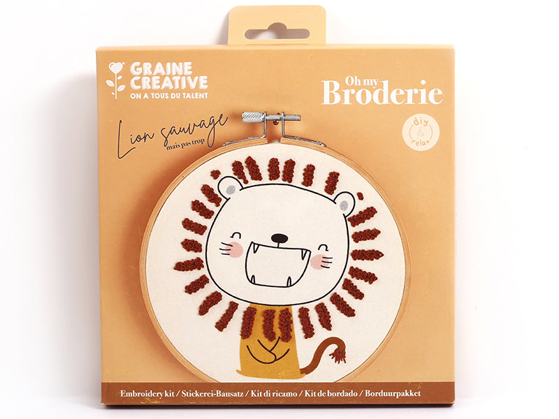 achat Kit de broderie partielle lion - Pour débutants