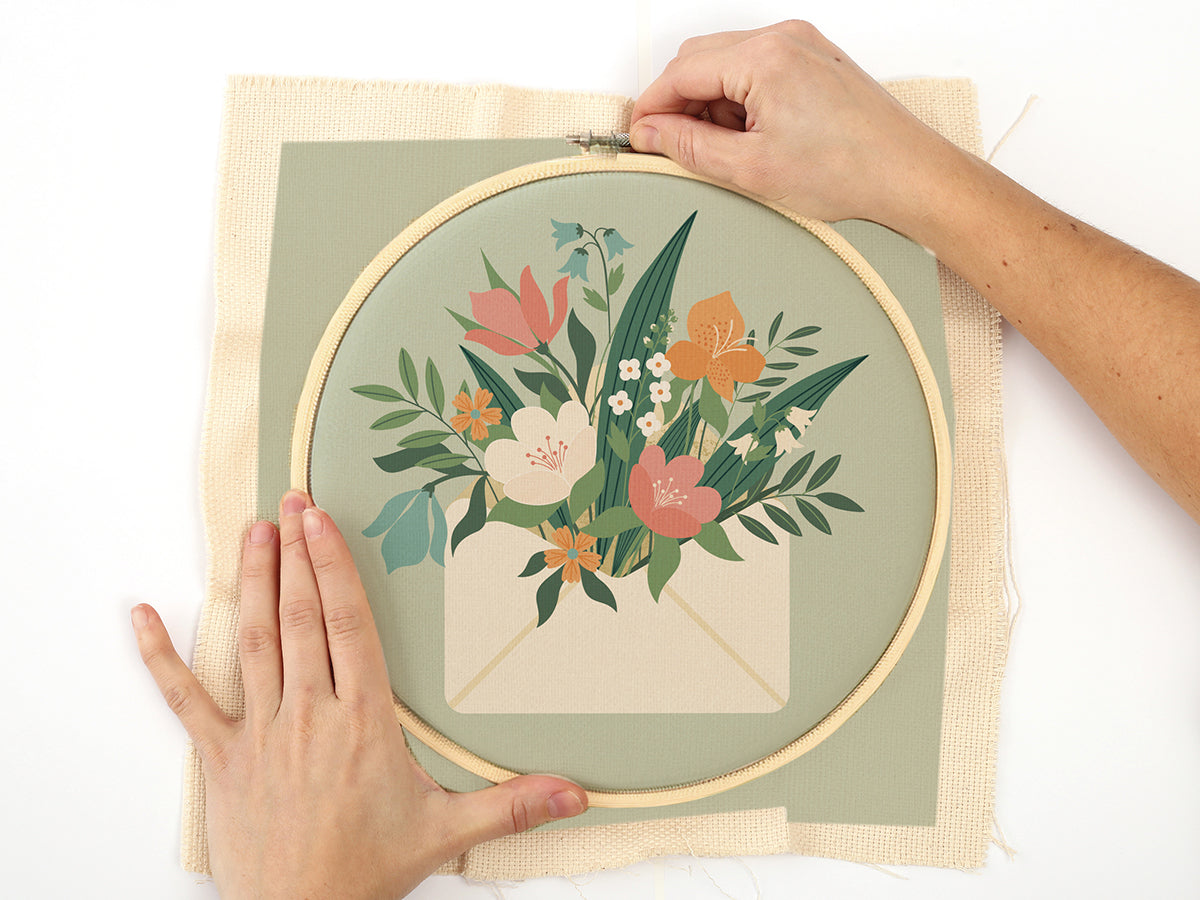 achat Kit broderie partielle Graine Créative motif bouquet