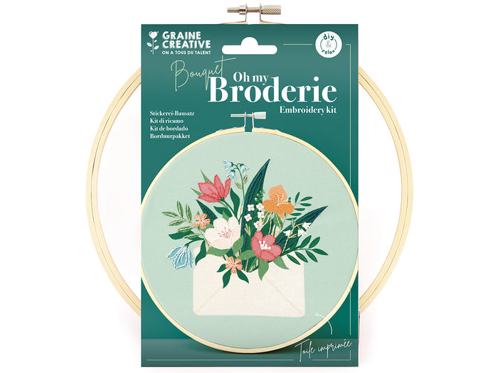 Achat Kit broderie partielle - Bouquet