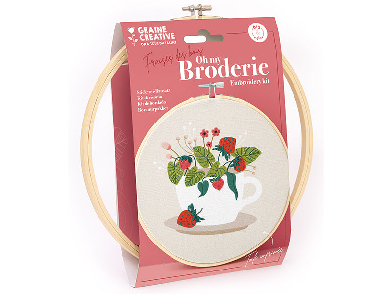 achat Kit broderie partielle fraise de, qualité au meilleur prix