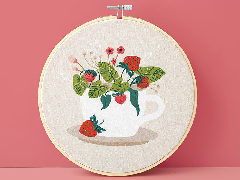 achat Kit broderie partielle fraise de, qualité au meilleur prix