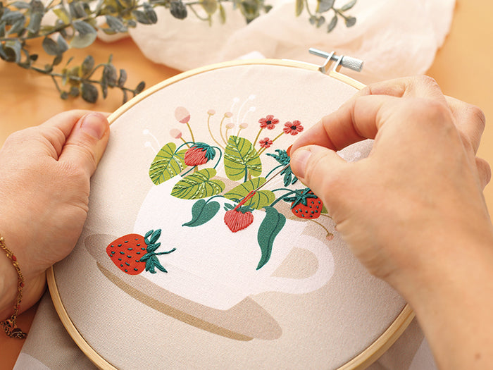 Achat Kit broderie partielle - Fraise des bois