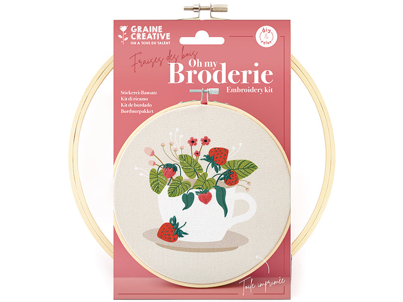 Achat Kit broderie partielle fraise de, qualité au meilleur prix