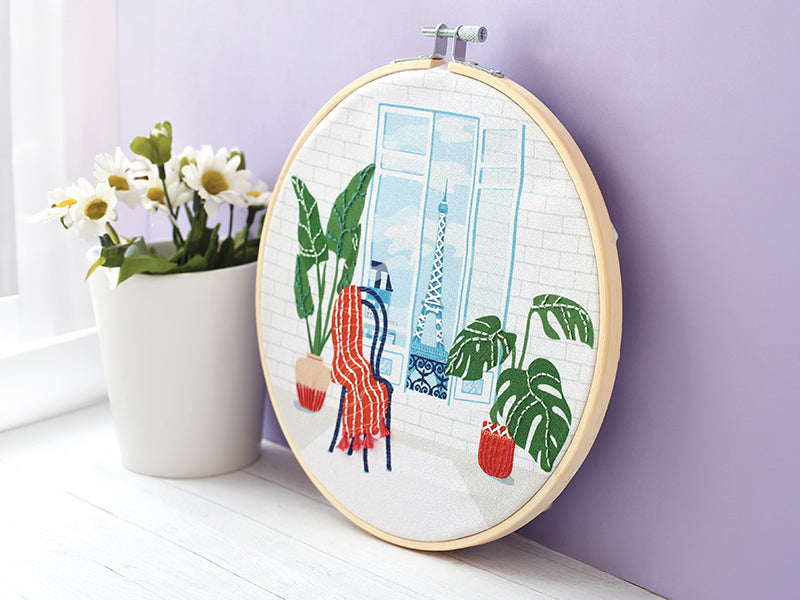 achat Kit broderie partielle Paris 20cm pour décoration murale