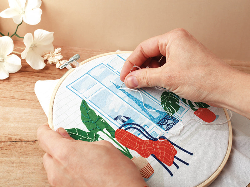 achat Kit broderie partielle Paris 20cm pour décoration murale