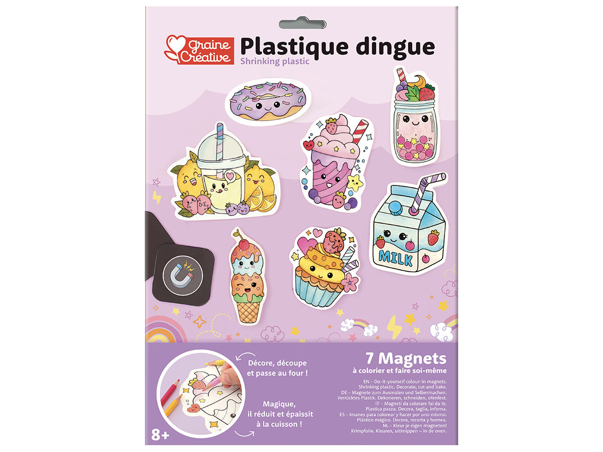 Achat Kit plastique fou aimants kawaii à colorier pour enfants