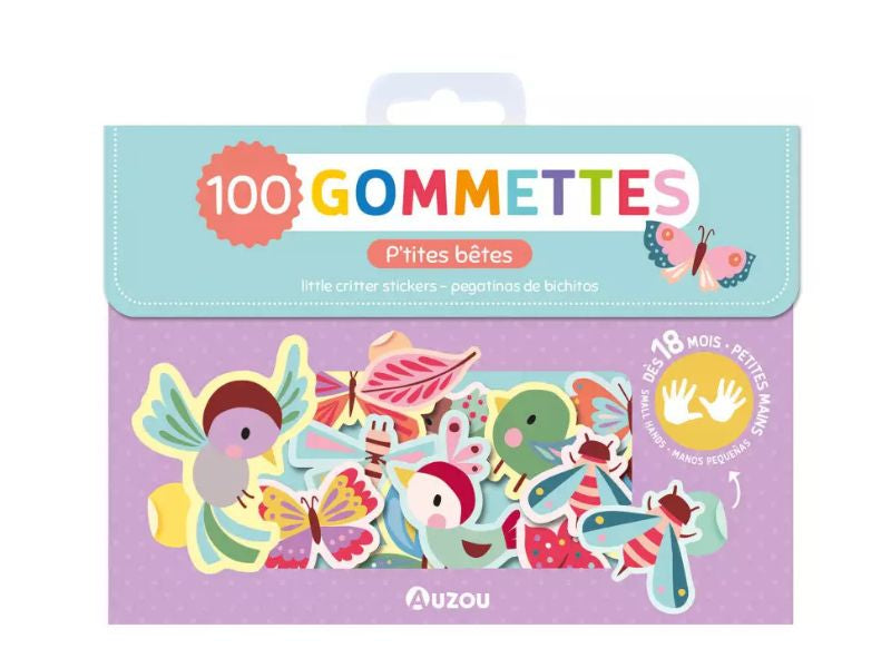 Achat Pochette de 100 gommettes bébé - P'tites bêtes