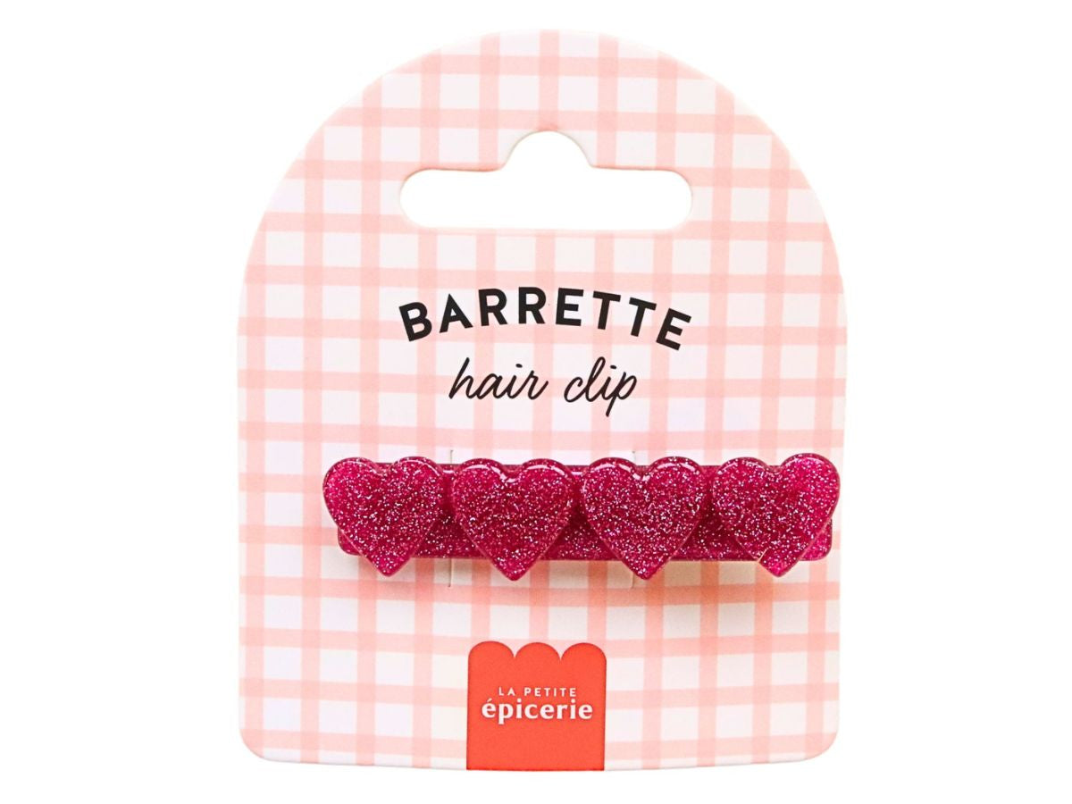 achat Barrette cheveux - Coeur Fuchsia