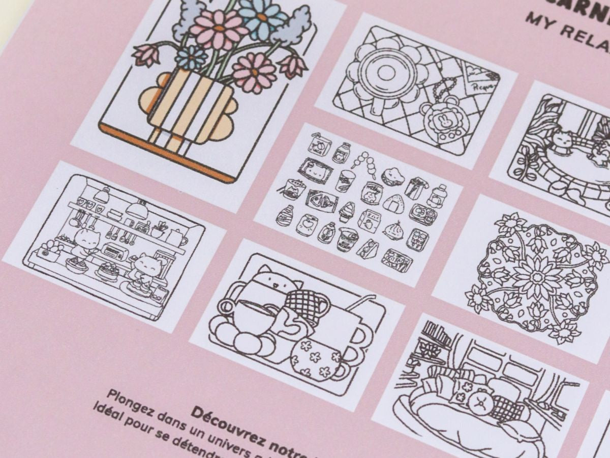 achat Kit DIY Home Déco - Mon carnet de coloriage détente