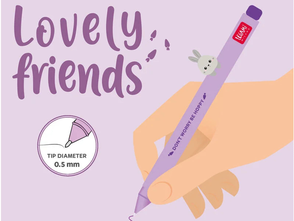 Achat Stylo à Encre Gel Lapin Lovely Friends - Legami