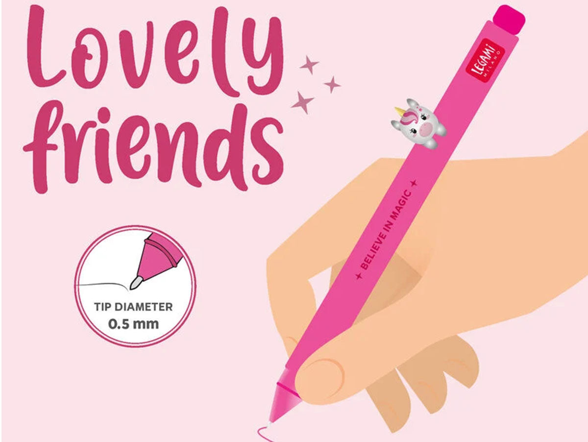 achat Stylo à Encre Gel Chat Lovely Friends - Legami
